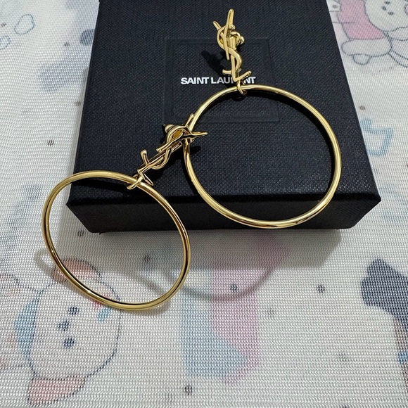 Yves Saint Laurent Gold Hoop Earrings